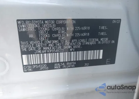 2023 Toyota Rav4 Hybrid Xse z USA, uszkodzony, nr VIN JTME6RFV0PD548322